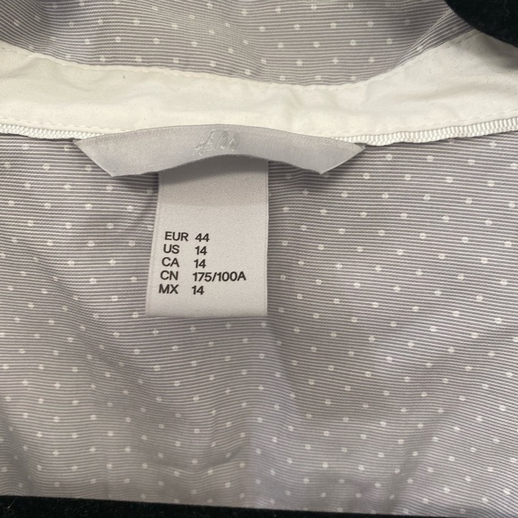HM Grey and white polka dot shirt - Picture 2 of 2